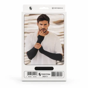 ساق دست کشی Tartan انگشتی مدل 36011 مشکی برای پوشش دست و ساعد